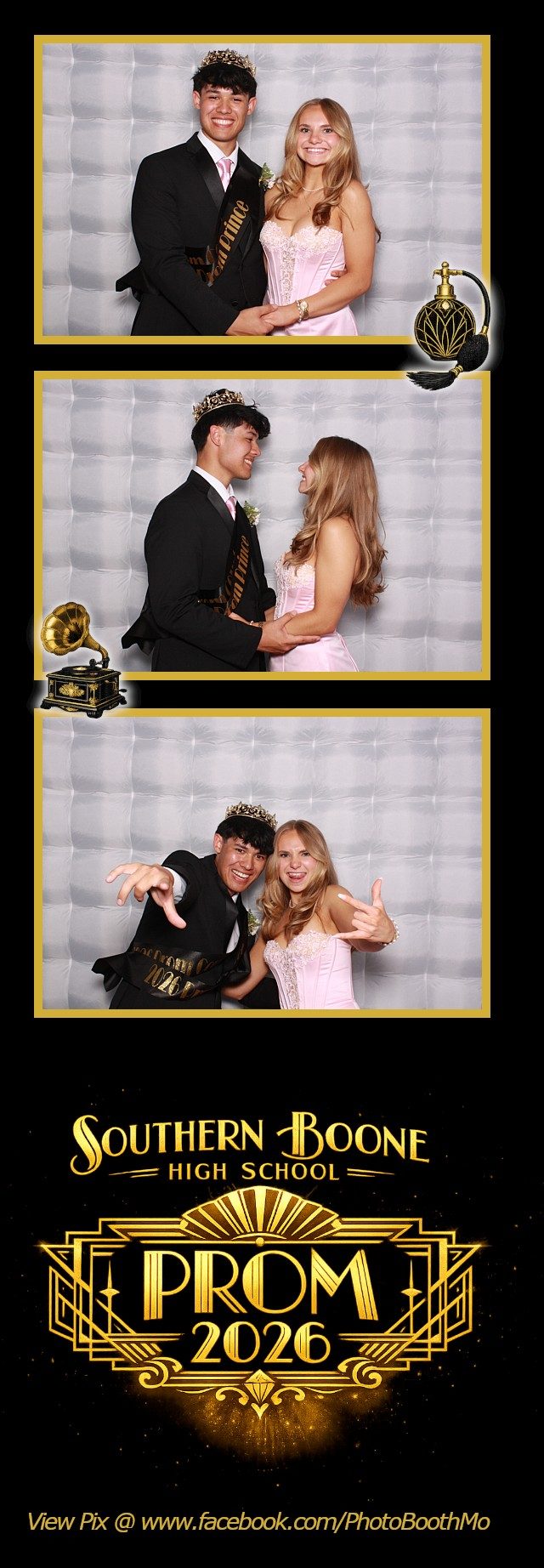 Southern Boone High School prom photo booth strip in the FaceBooth booth